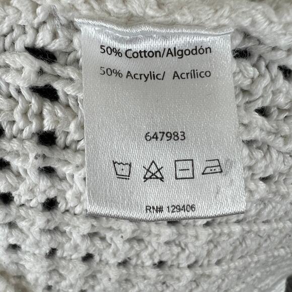 VENUS Pink White Sweater Dip-Dye Boat Neck 3/4 Sleeve Drop Shoulder Size Large L - Picture 7 of 8